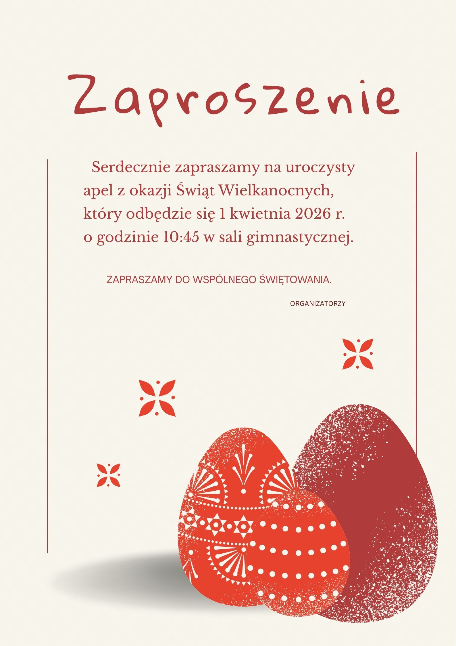 Obrazek zaproszenie na apel